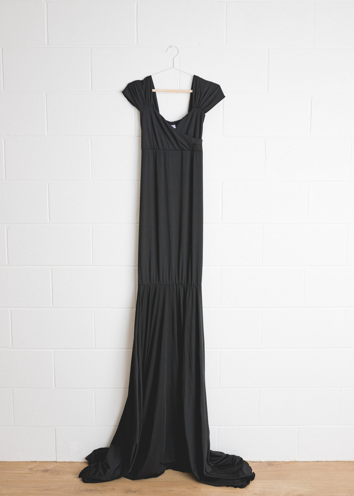 Black Chicaboo Maternity gown for sizes 6-18, available in Lauren Vanier Photography's Client Wardrobe