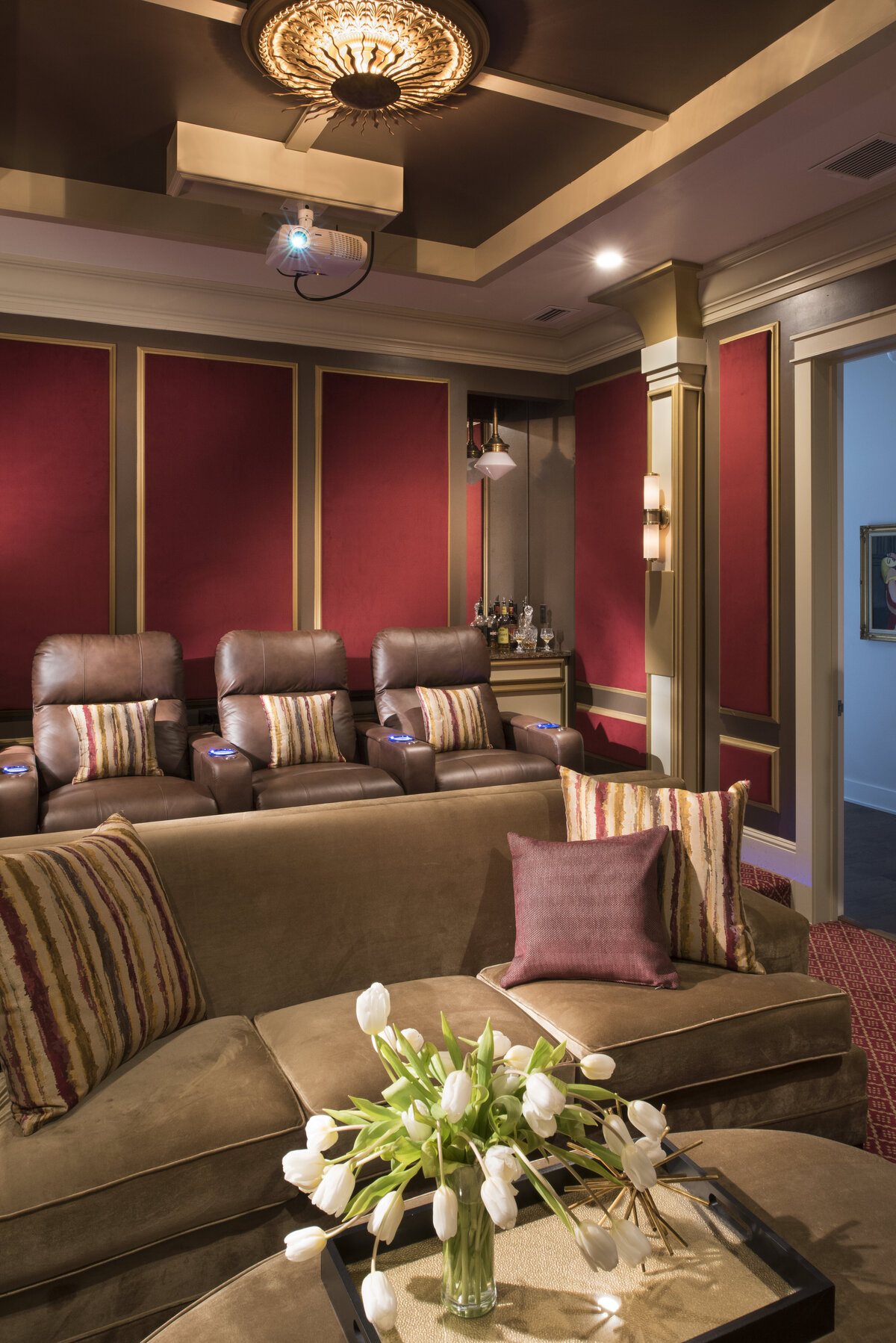 Modern Theater With Comfy Sofa Sets