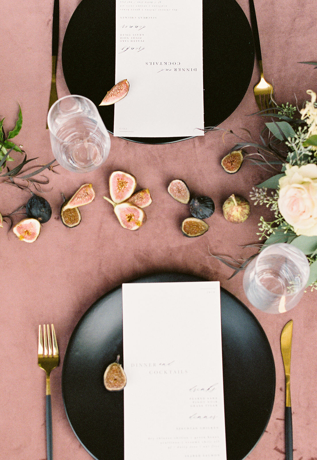 Pink Contemporary Wedding Tablescape