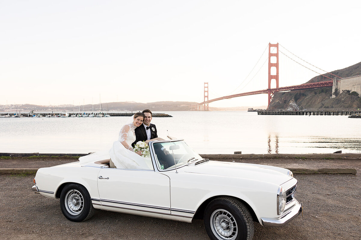 cavallo point wedding getaway car