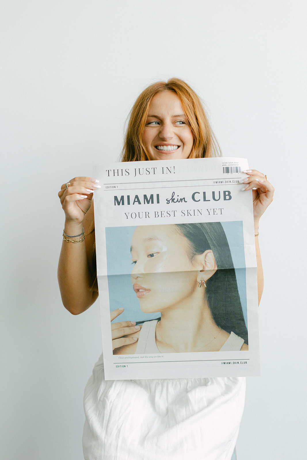 Professional branding session for a luxury skincare company in Miami, FL