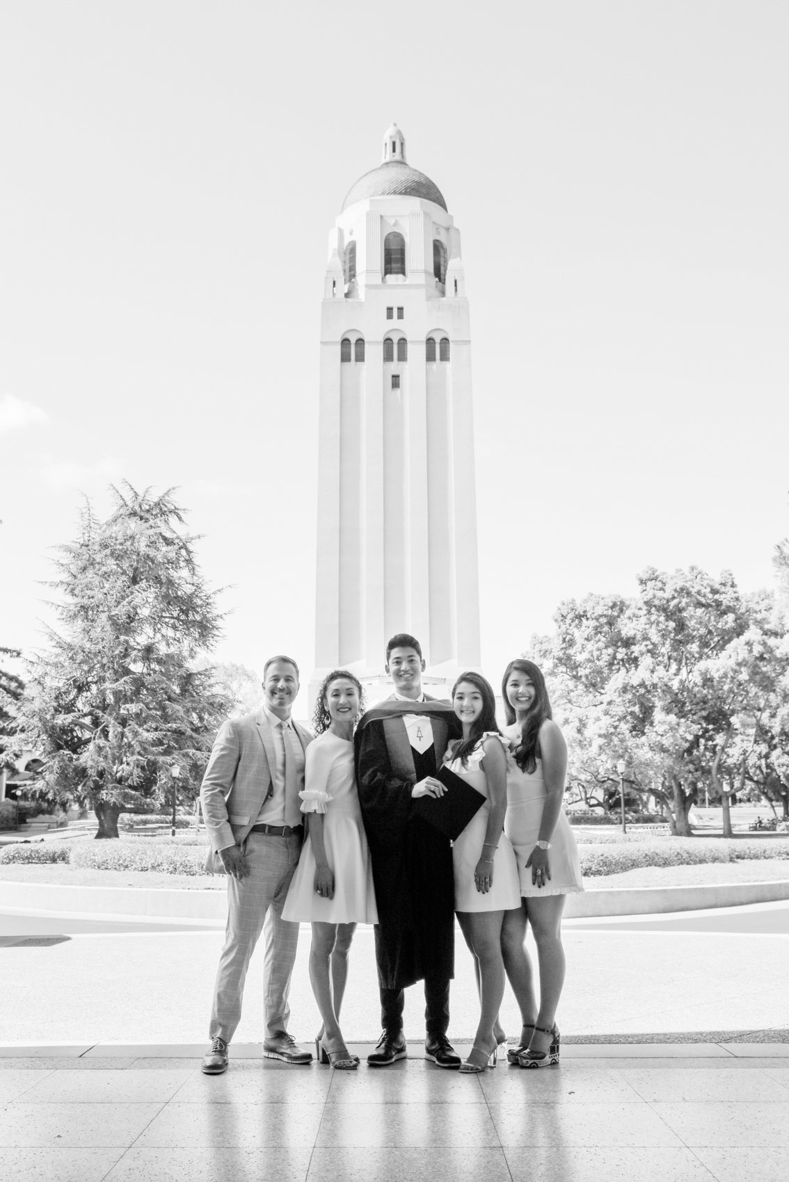 Stanford graduation family photoshoot natural light