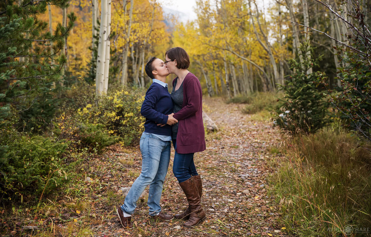 Guanella Pass Fall Engagement Photography in the Mountains near Georgetown