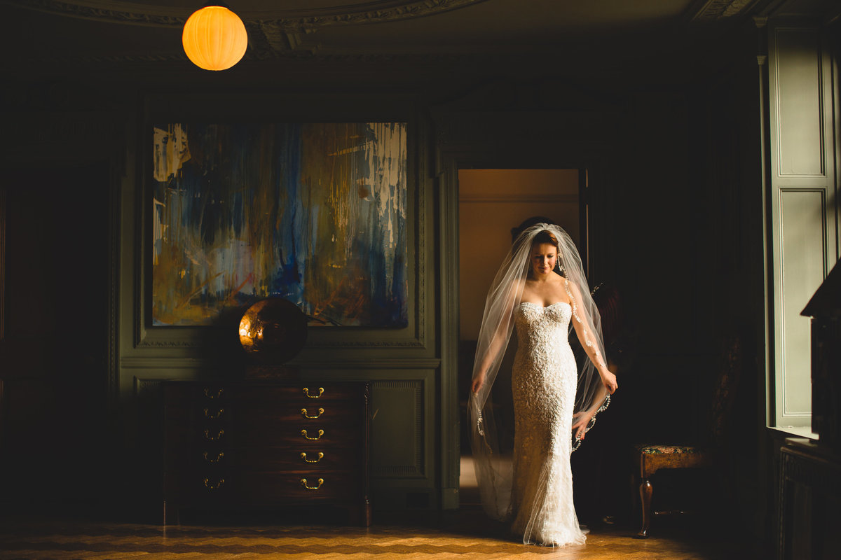 thornton manor wedding photographer bride on her own
