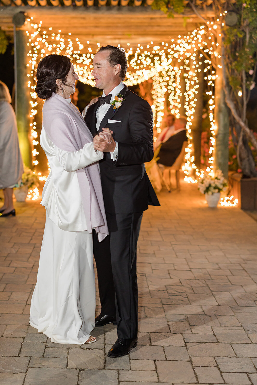 Bernardus Carmel Wedding twinkle lights arbor