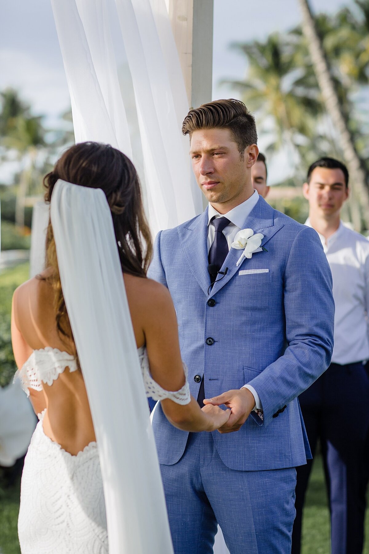 groom looking at his bride