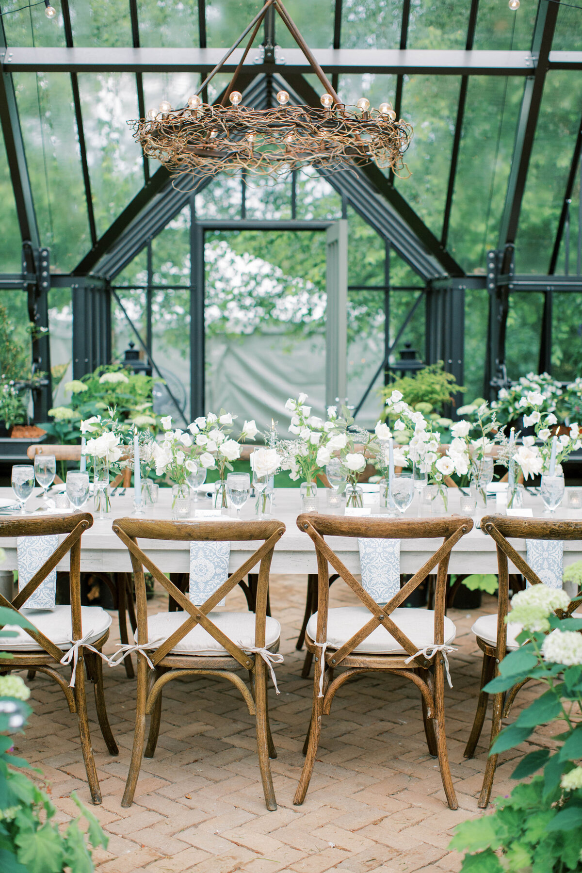 garden inspired classic timeless white minimalist modern bud vase tablescape