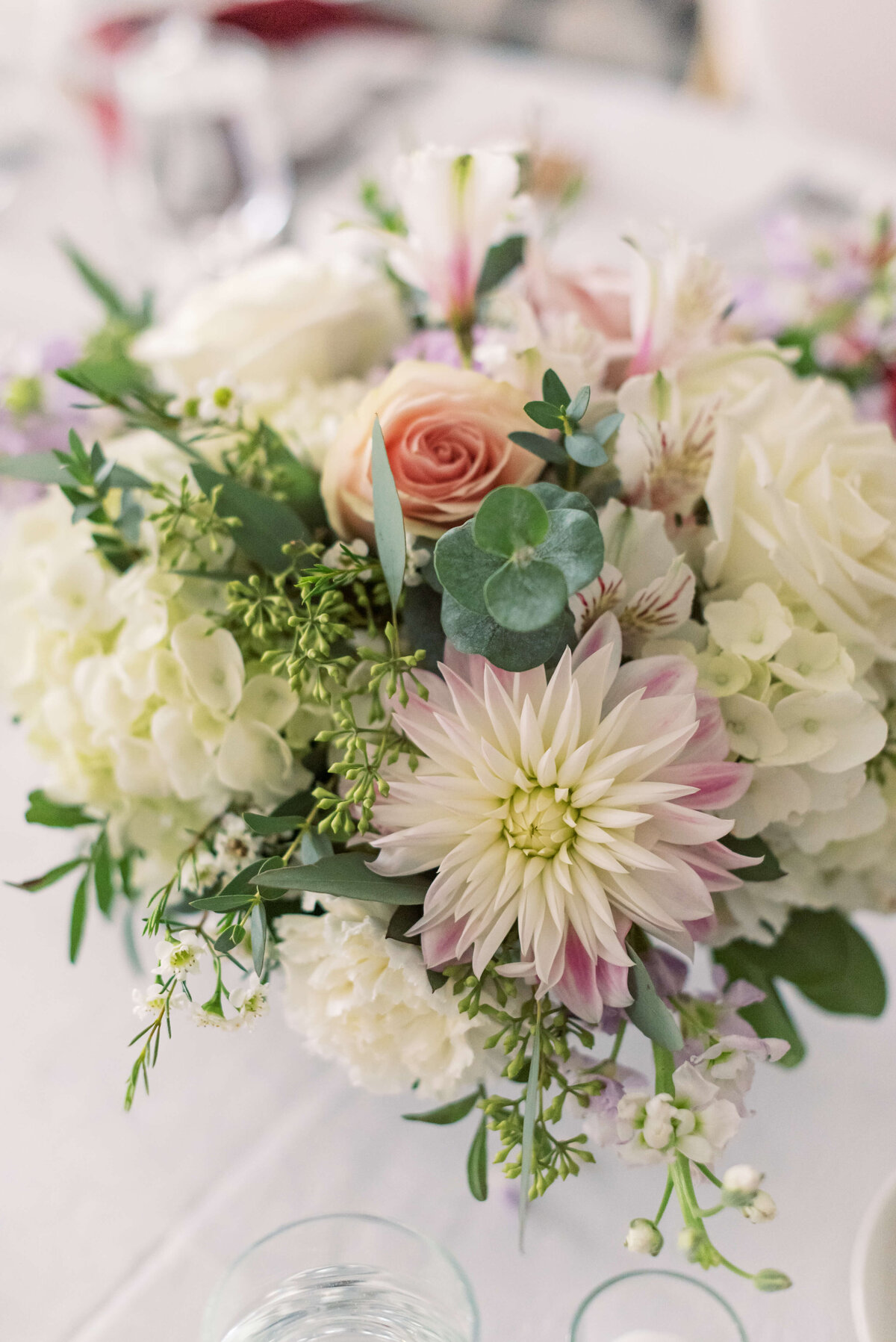 Floral arrangement at  Lord Nelson Hotel Wedding, in Halifax, Nova Scotia