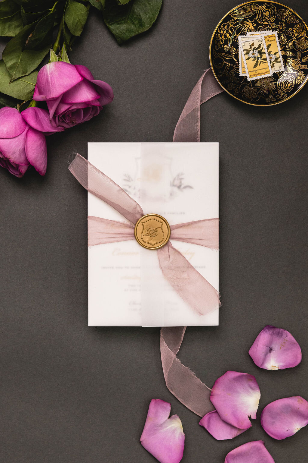 Custom wedding invitation designer, The Paper Vow, creates invitations from scratch