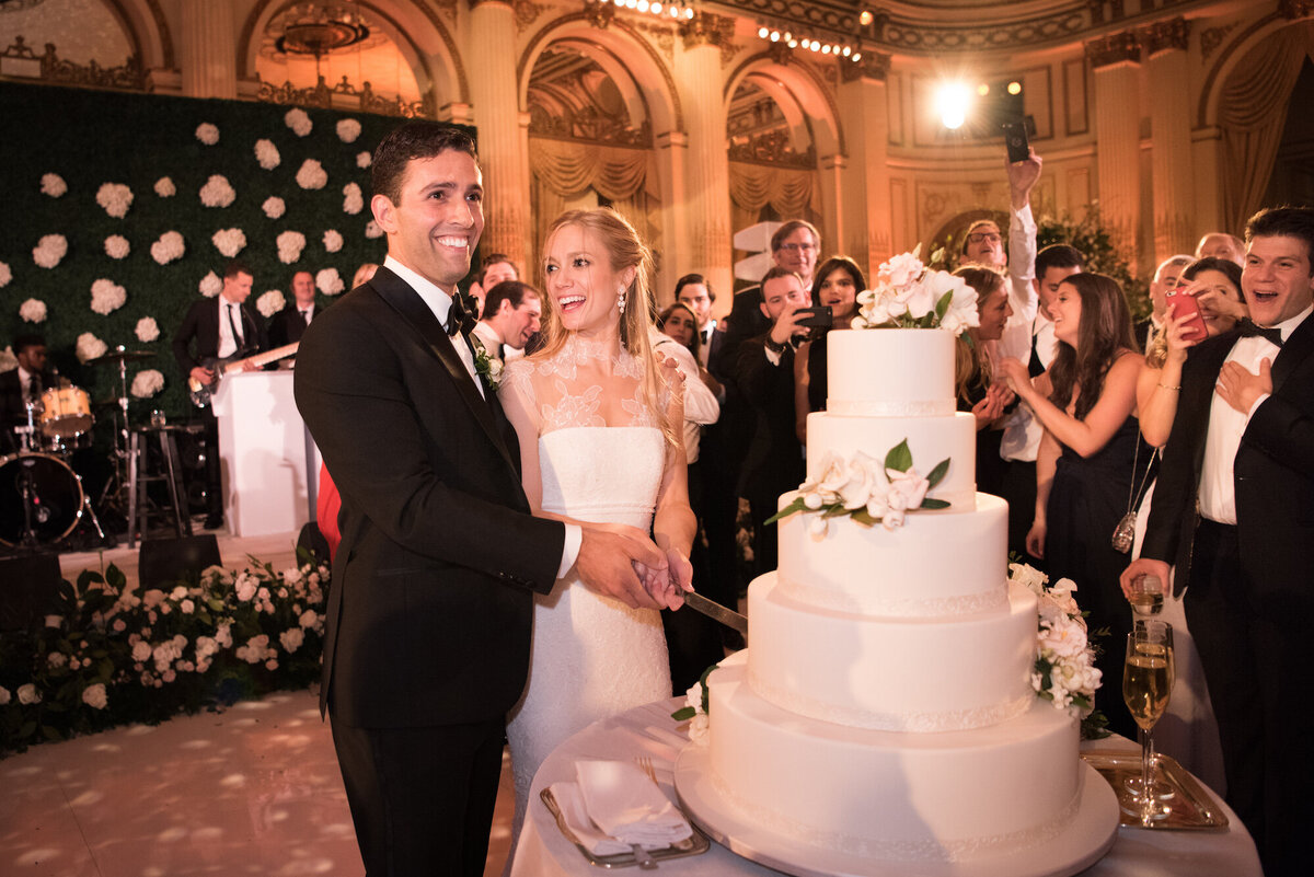 Cake Cutting Wedding Reception Plaza Hotel