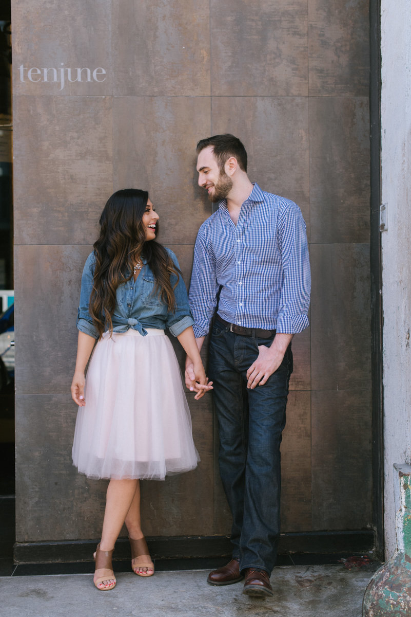 nyc engagement highline new york city ny happy candid tulle skirt