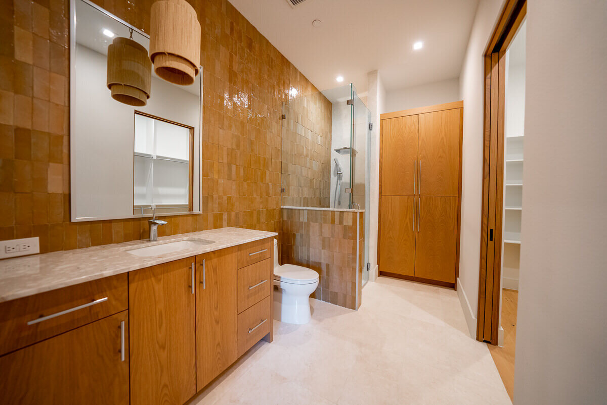 Luxurious bathroom in North Texas custom home