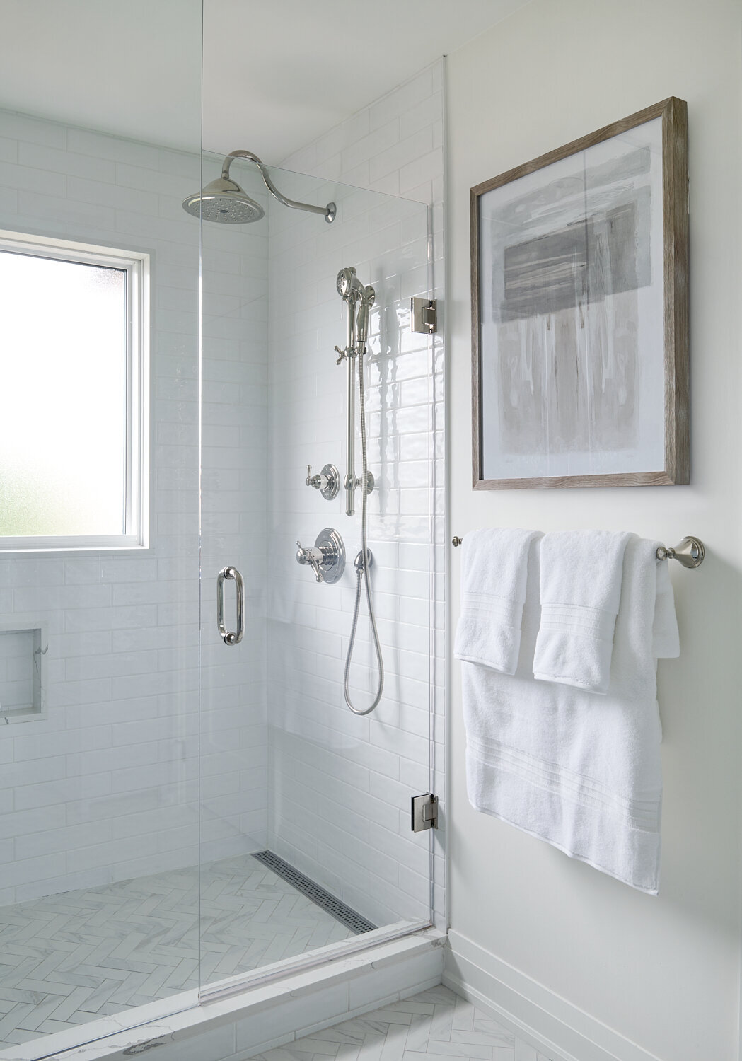 Burlington interior design project - ensuite bathroom shower - Staci Edwards Interior Design