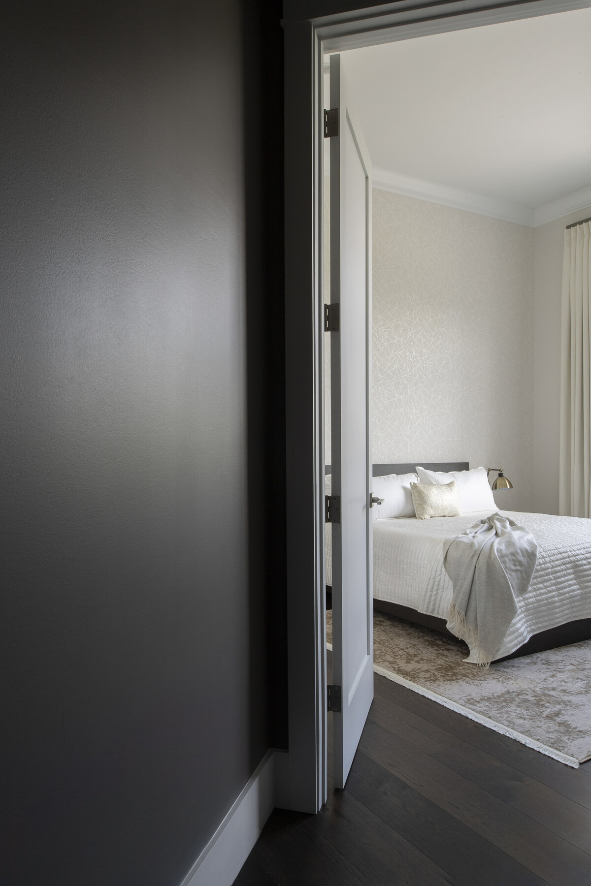 Dark Grey Matte Bedroom Wall Color