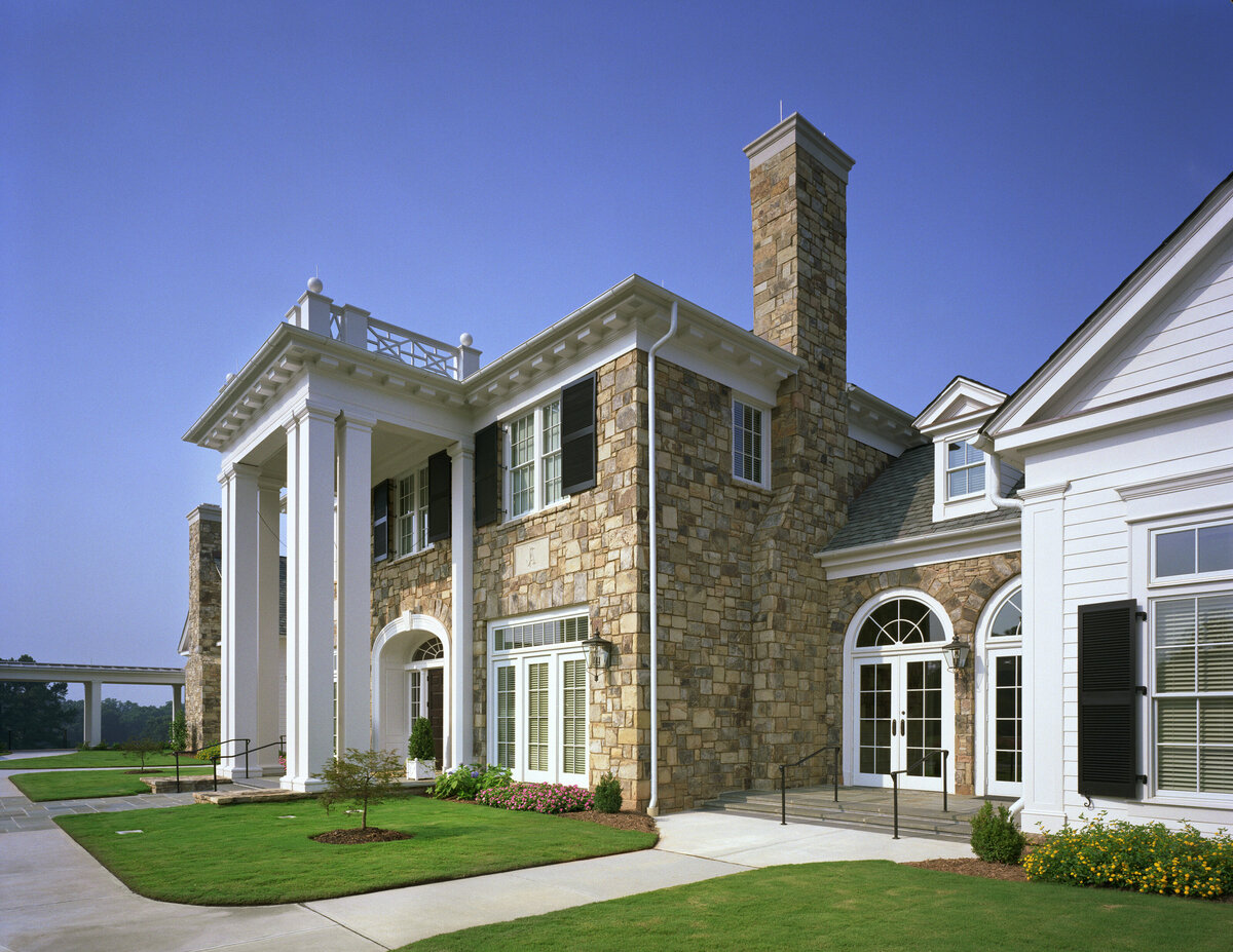 front portico at the Atlanta Country Club