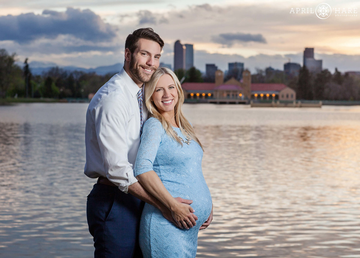 Denver Maternity Photographer City Park Skyline