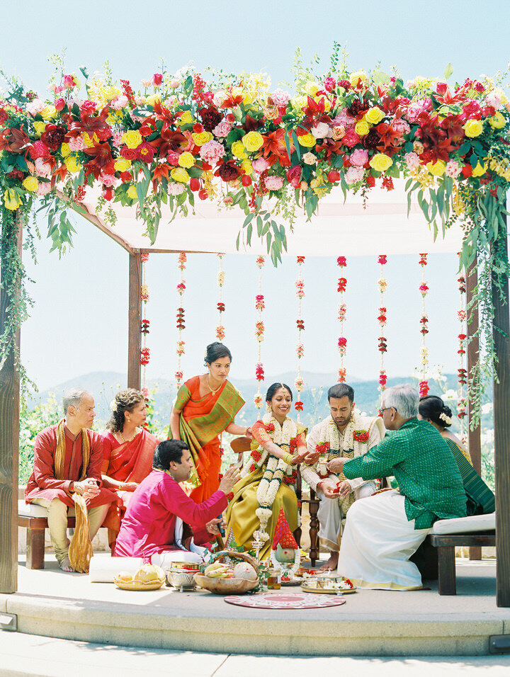 floral mandap indian wedding