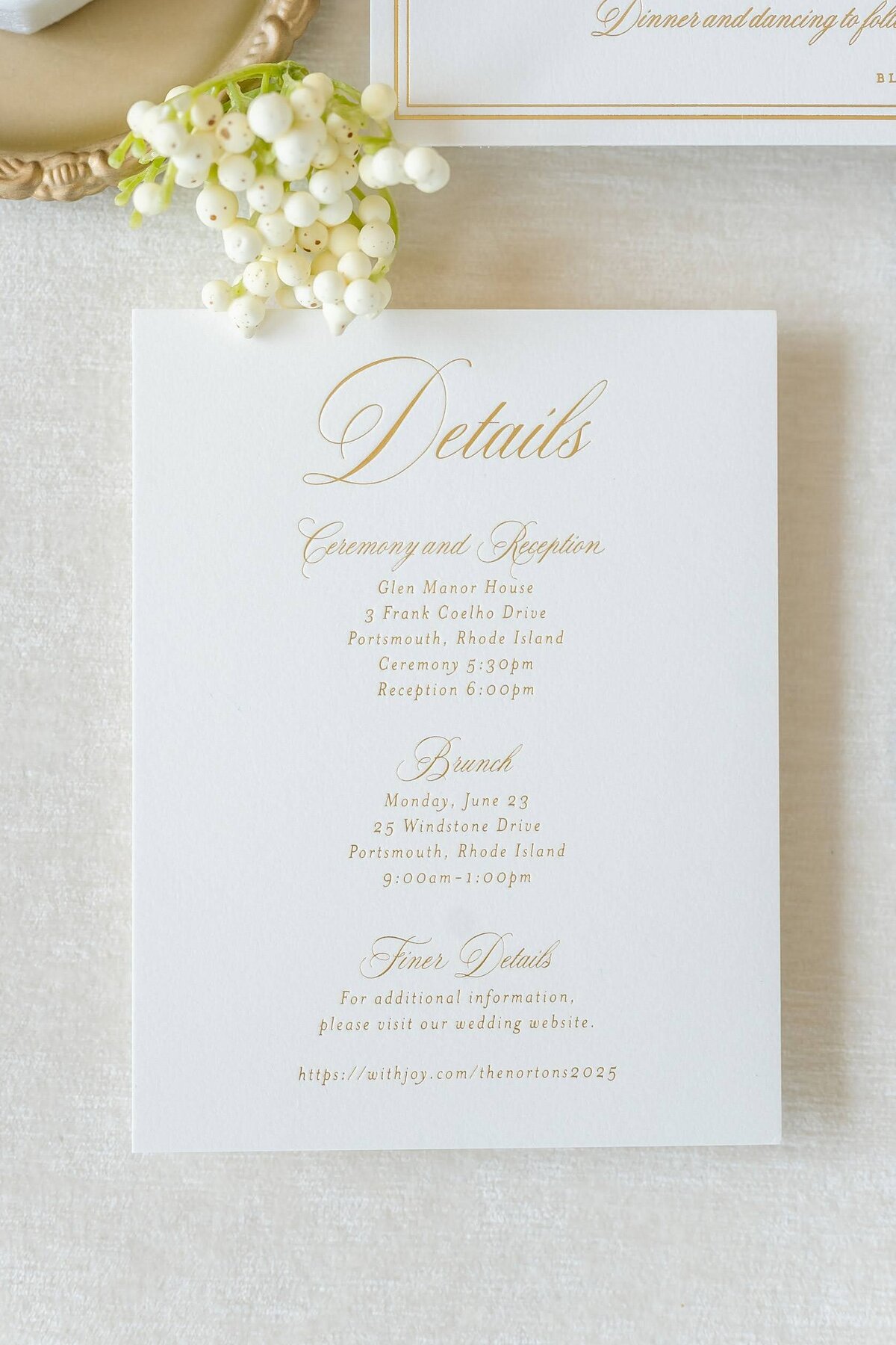 white-gold-foil-press-wedding-details-card