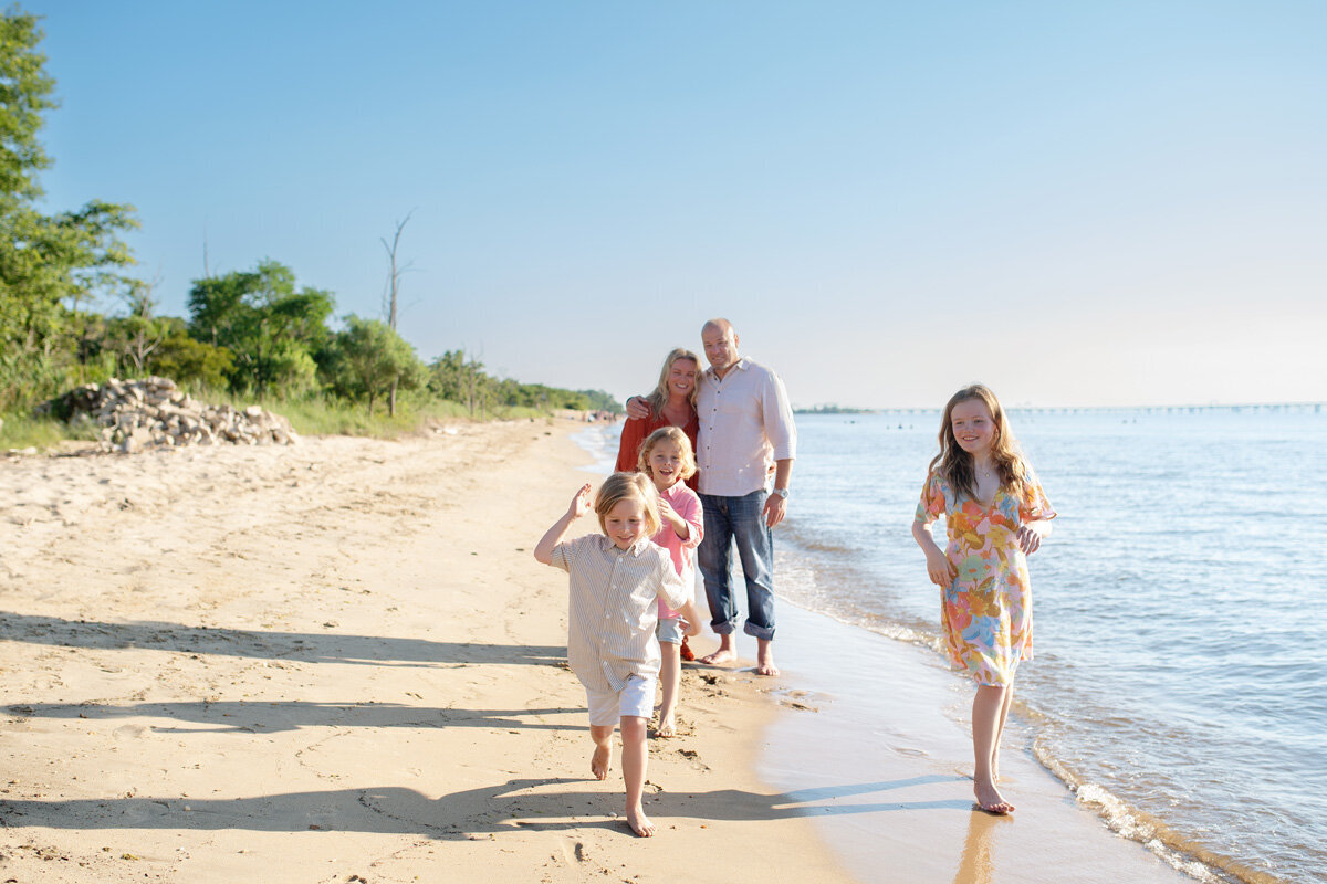 Family session located at the beach