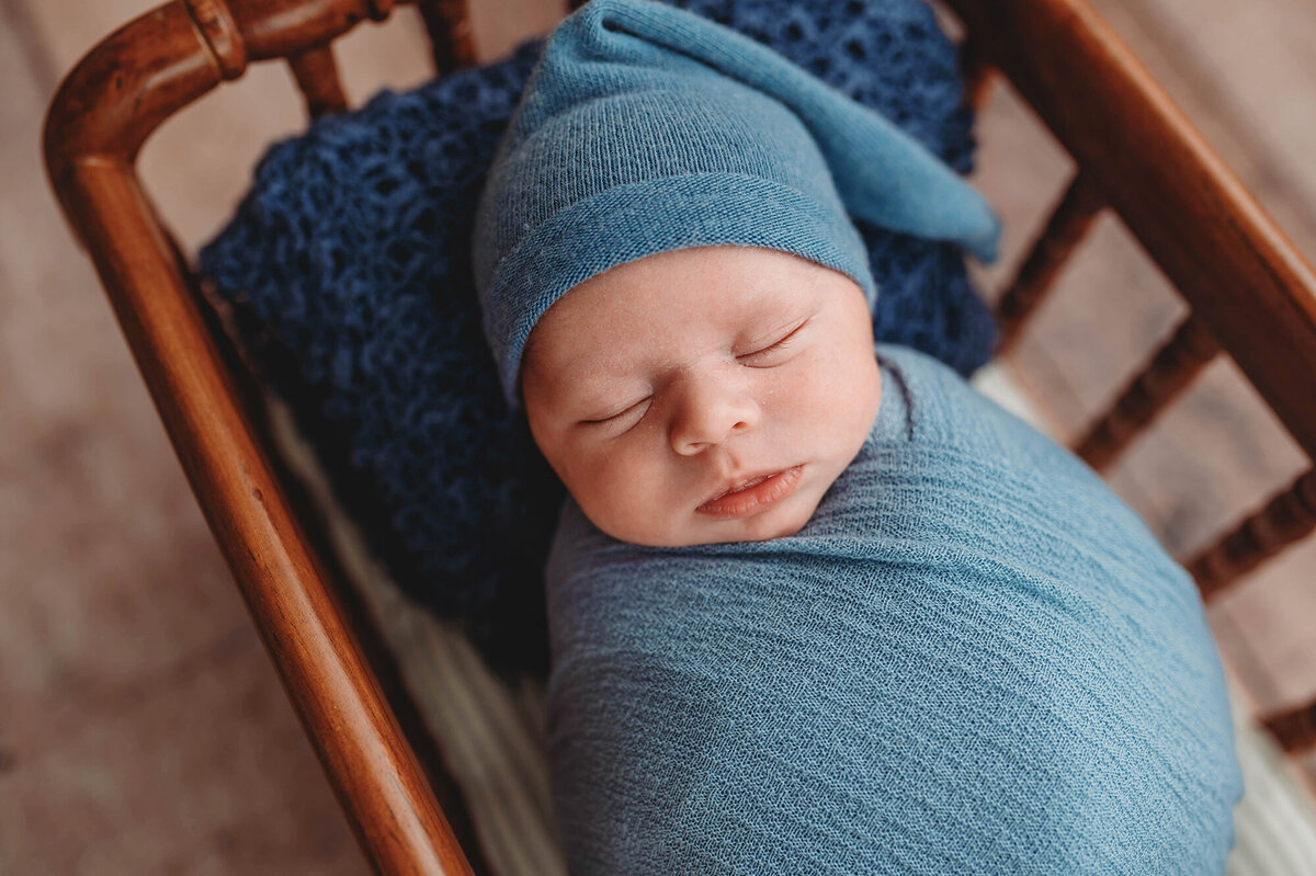 Newborn Baby posed for Newborn Photoshoot in Asheville.