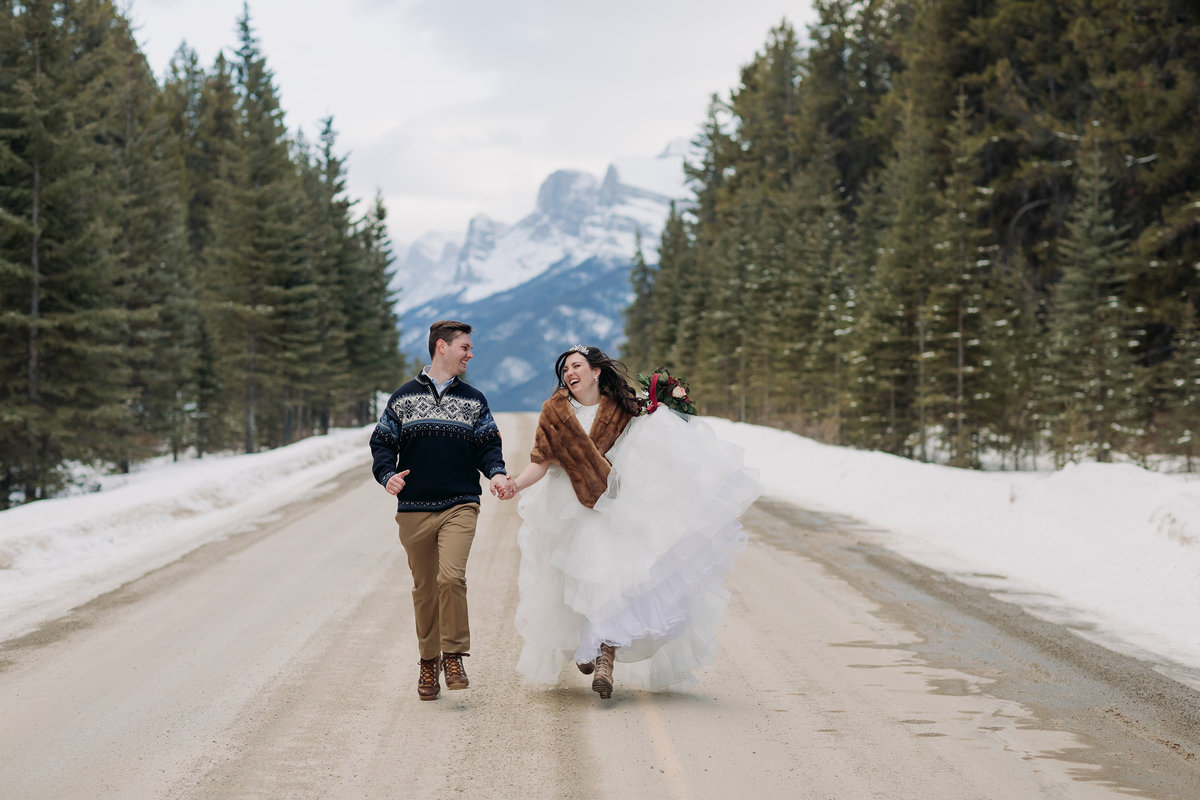run away to banff elopement wedding photographer