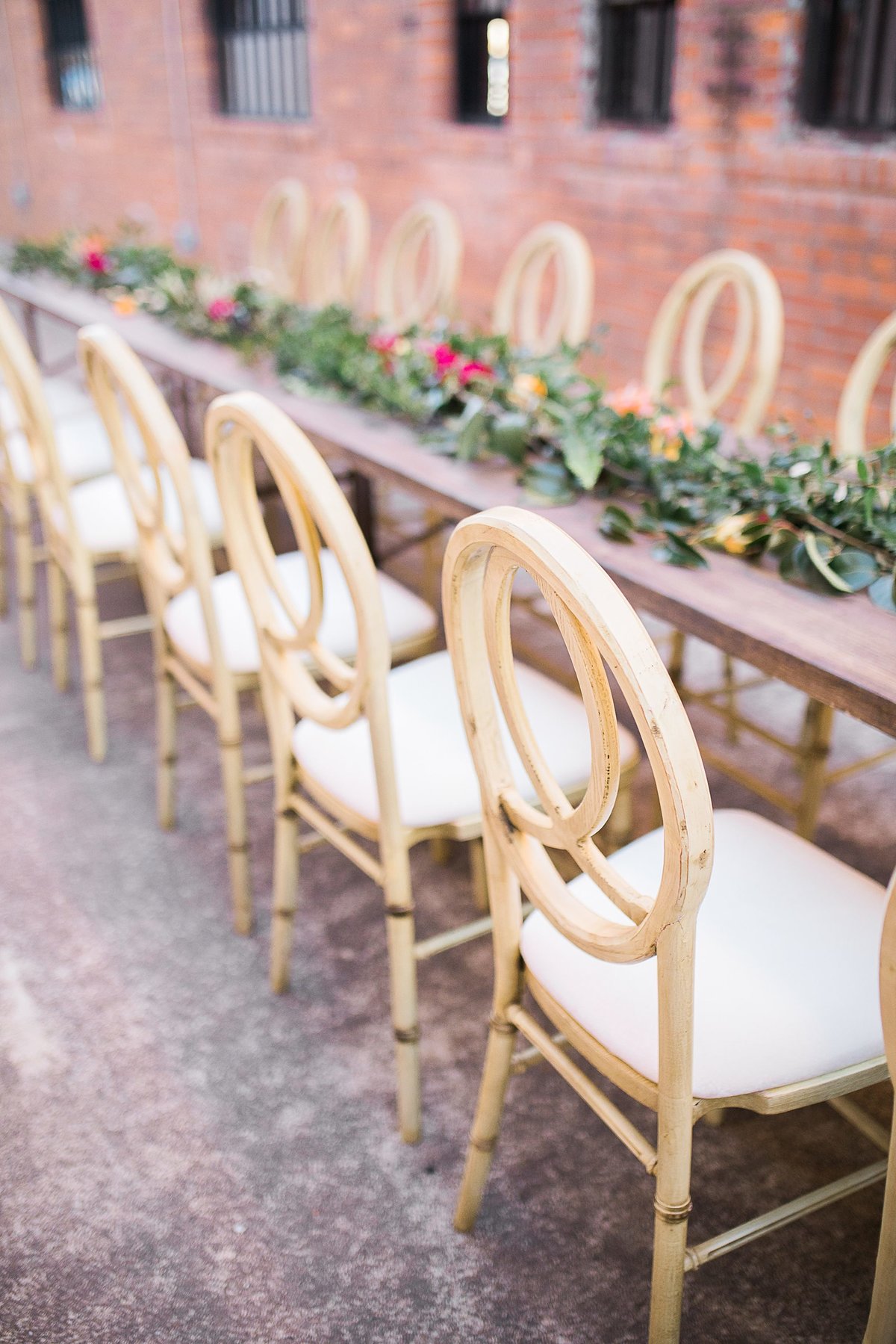 Wedding Photographer, detail shot of chairs at the reception