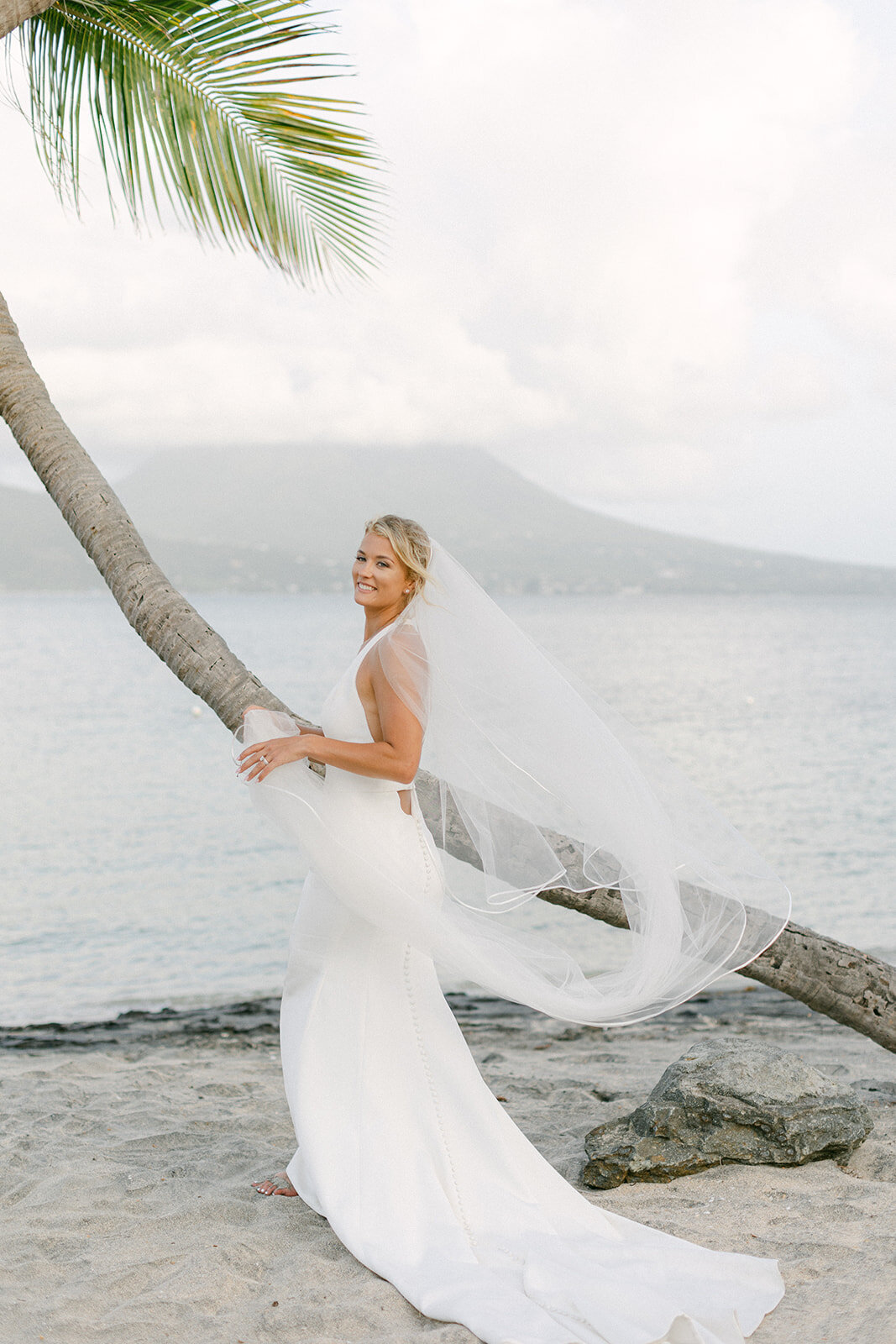 Romantic destination wedding on the beach in St. Kitts, Caribbean