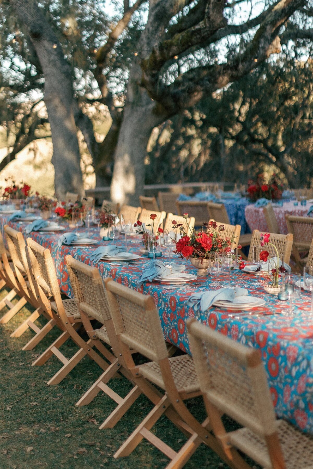 Carmel California modern picnic wedding dinner