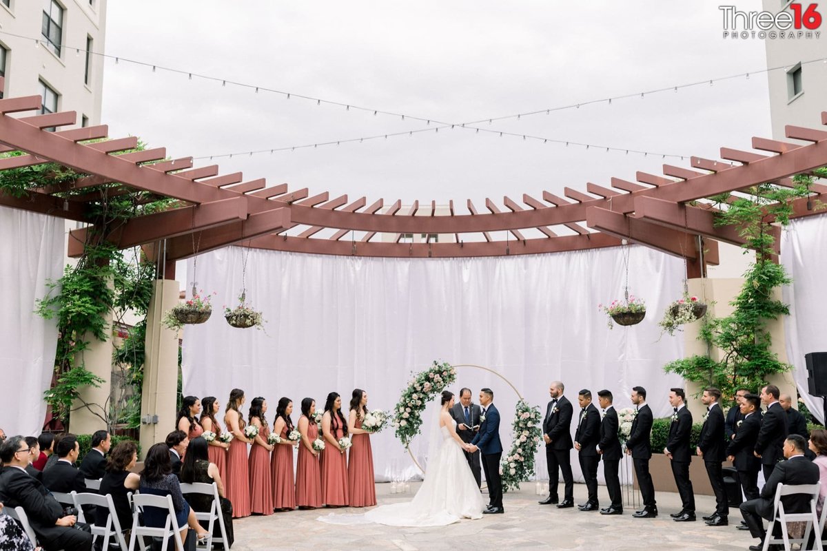 Outdoor wedding ceremony at the NOOR in Pasadena