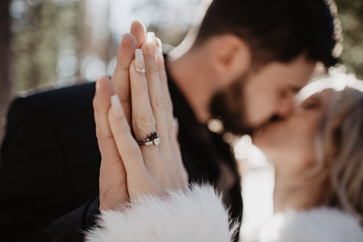 Jackson Hole Photographers capture close up of wedding ring
