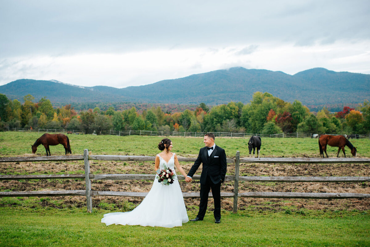vermont horse wedding at mountain top inn black tie wedding