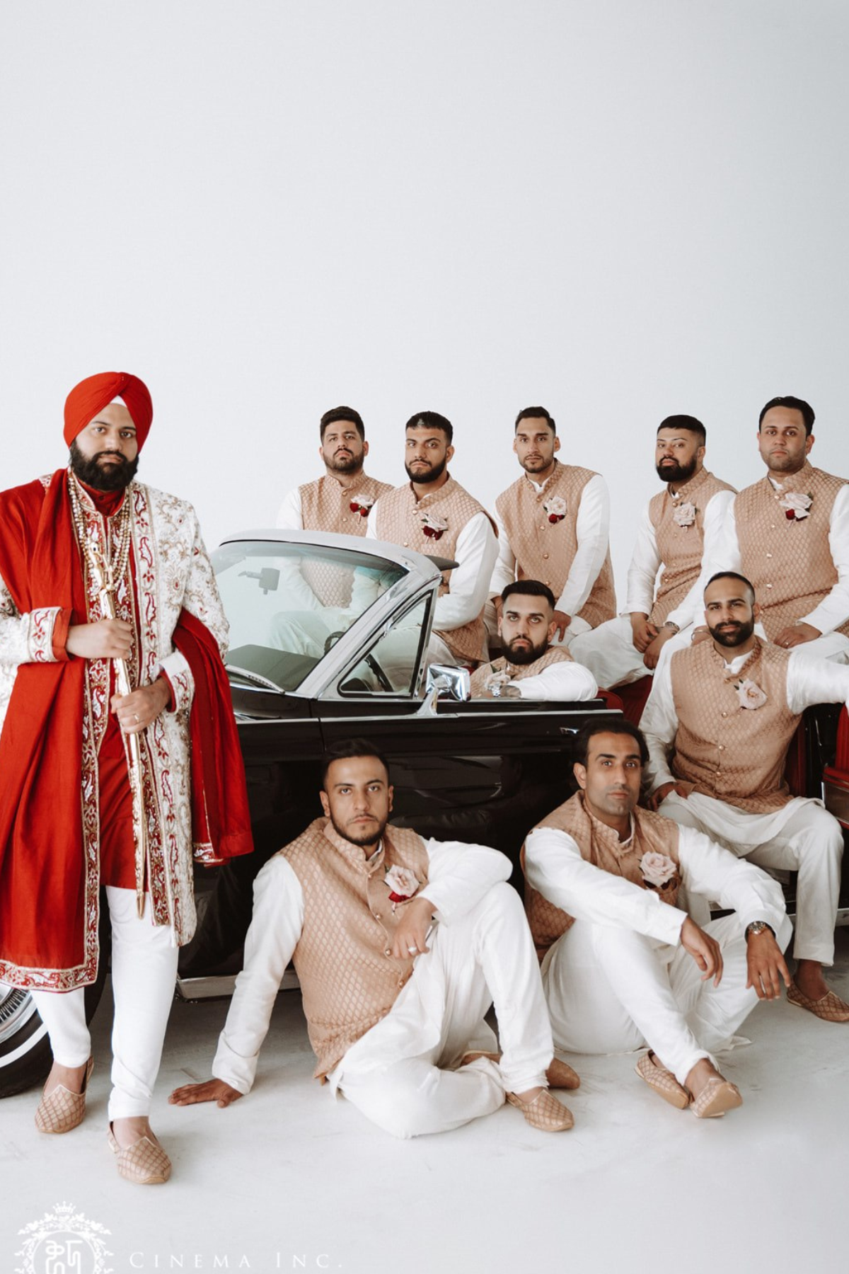 red-gold-sikh-ceremony-groom-groomsmen