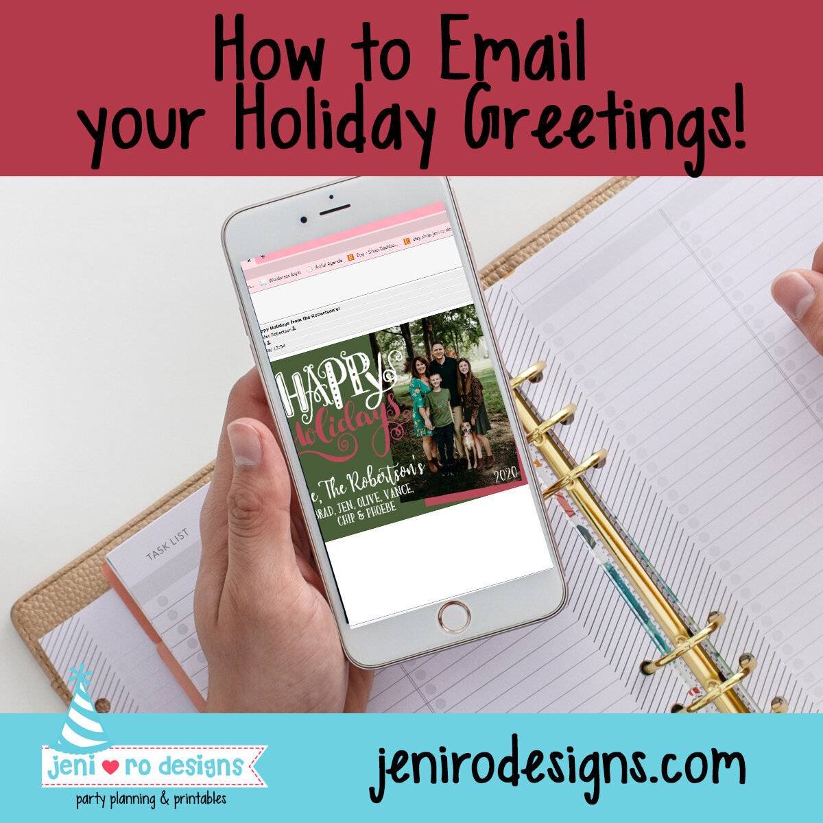 embed holiday card on email