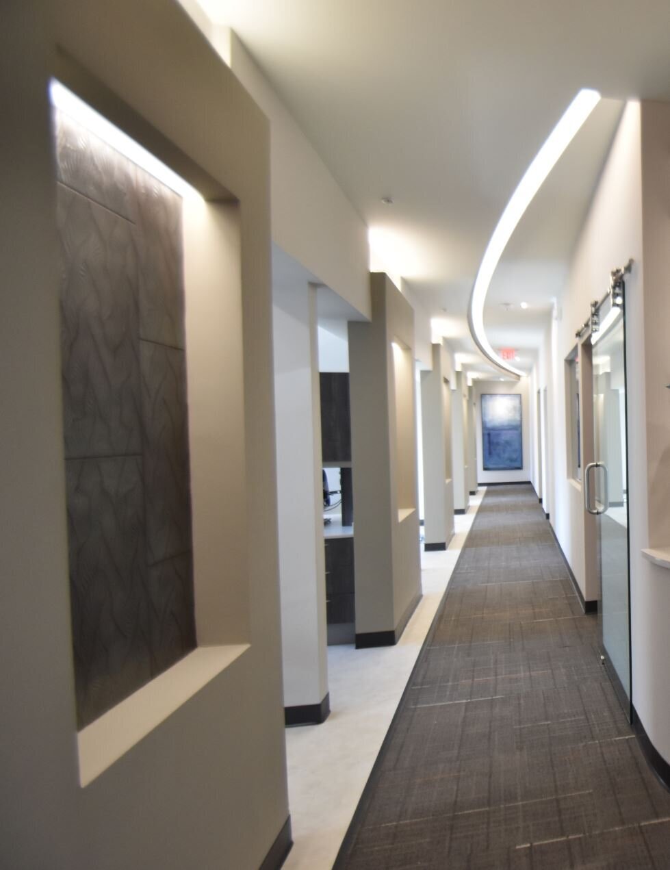 Modern Dental Office Design EnviroMed Florida Corridor Lighting