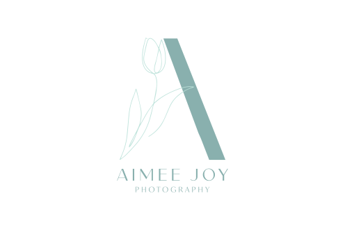Aimee Joy Photography Logo Mark with Tulip Illustration