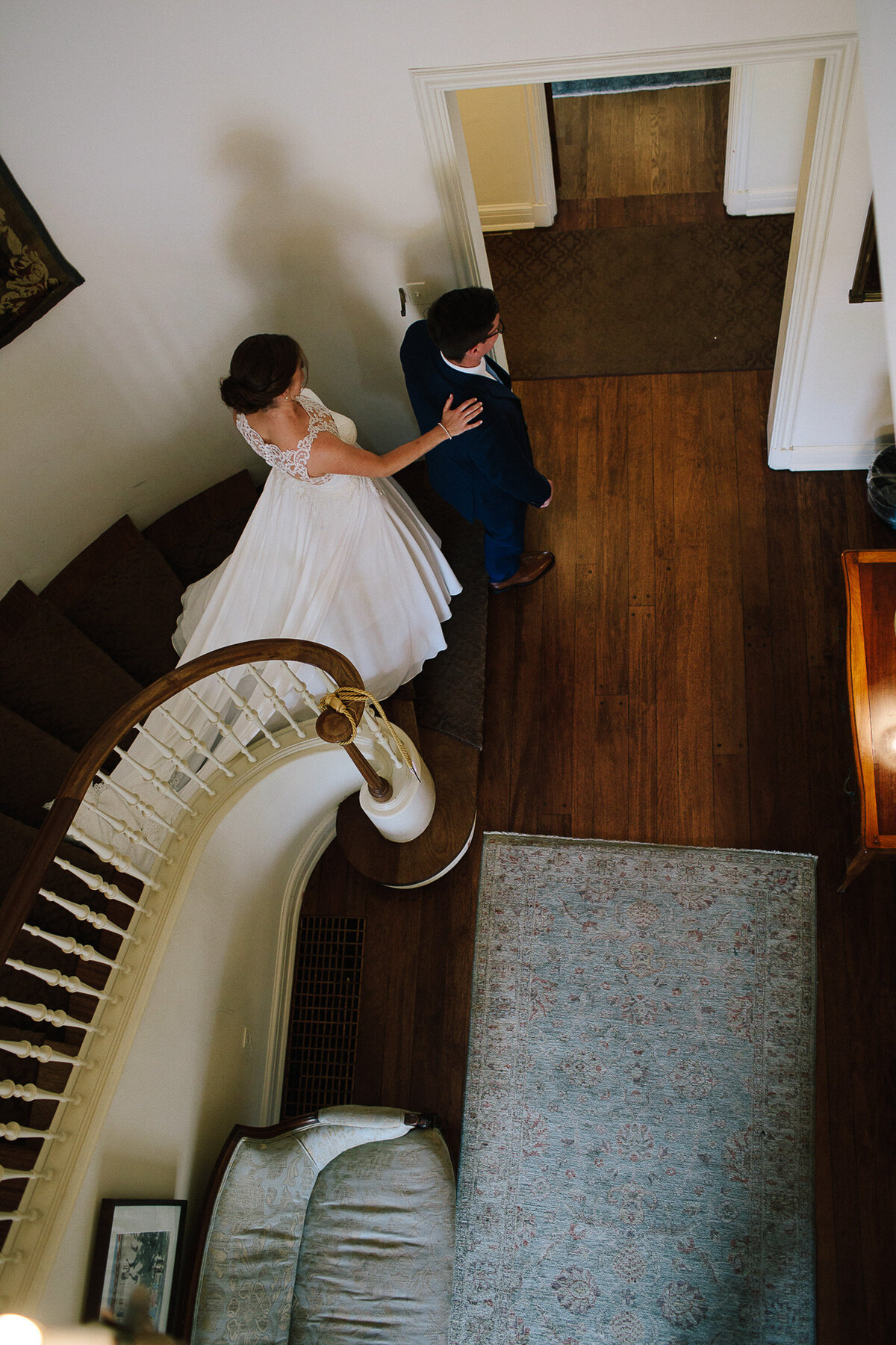 Staircase at Darlington HouseSan Diego Coastal Wedding Photographer-57