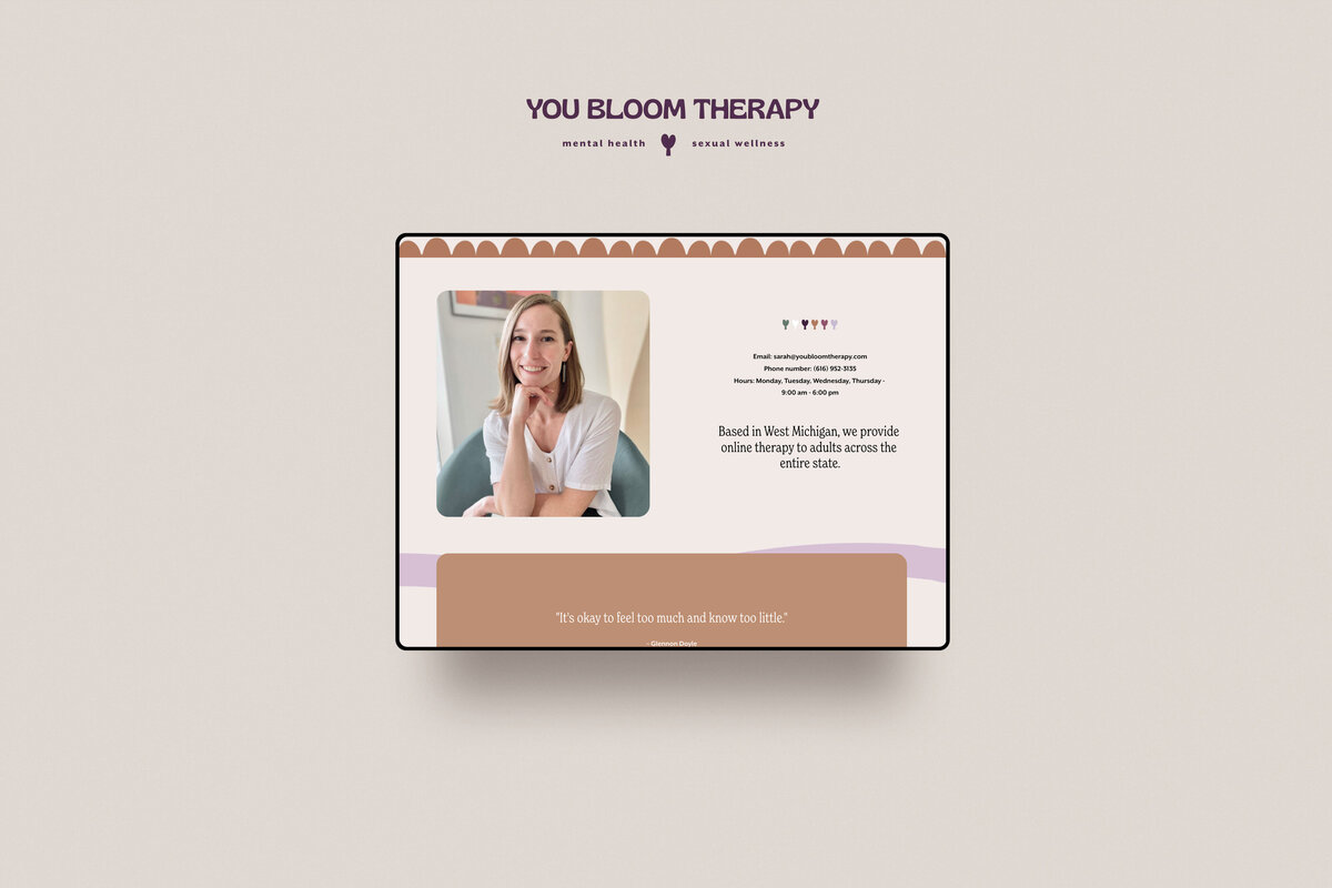 Therapist-website-design-contact-page-layout