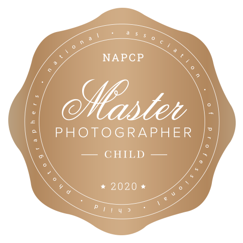 Logo Seal from NAPCP recognizing earning Master Photographer certification for Child Photography in 2020