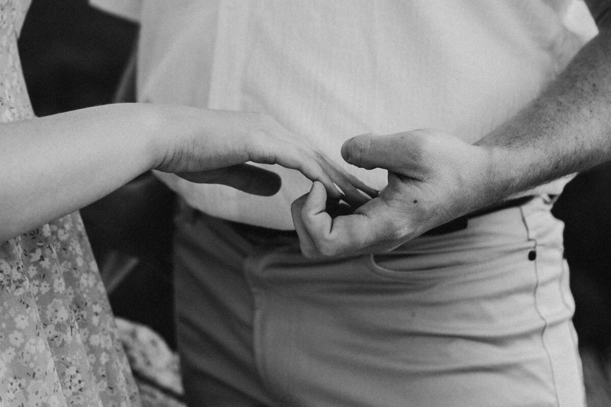 couple holding hands