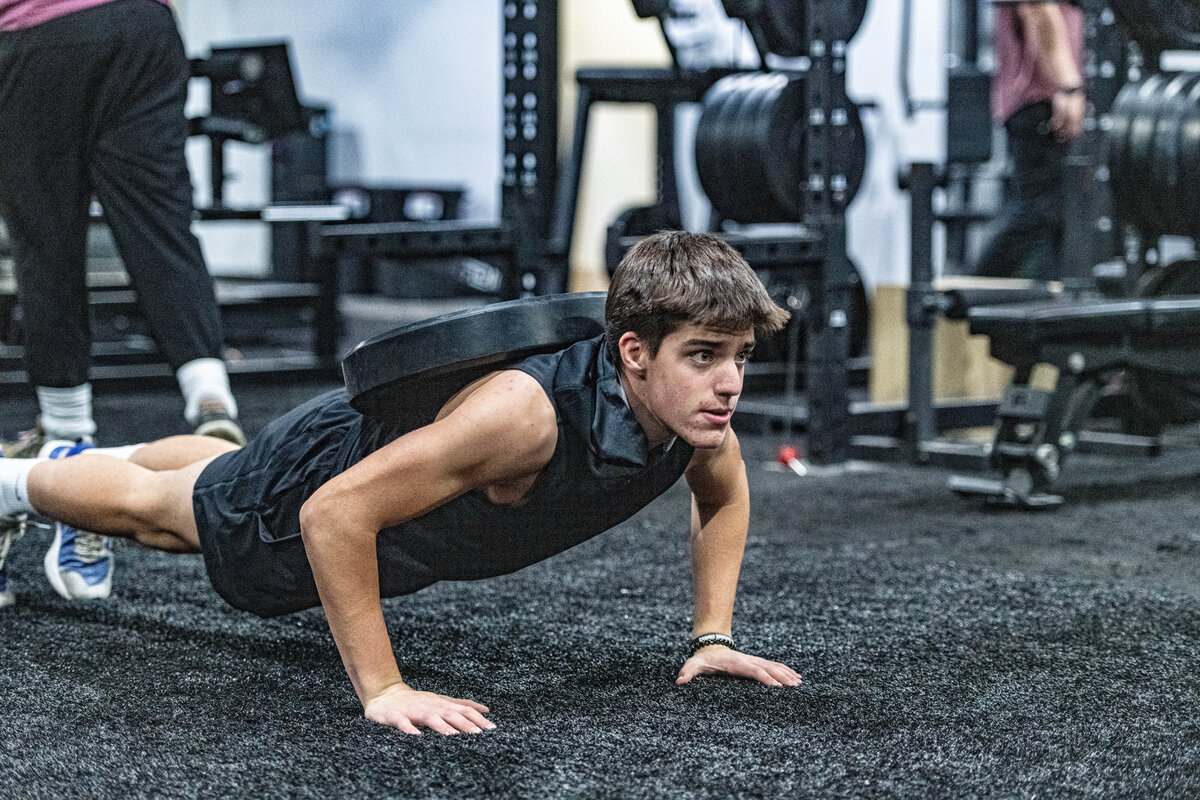 male working out in gym