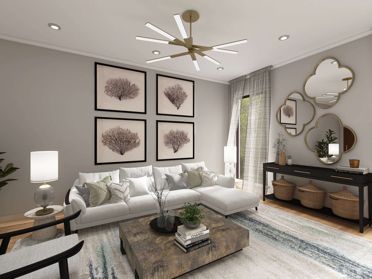 Coastal Chic Living Room - Tampa Interior Design