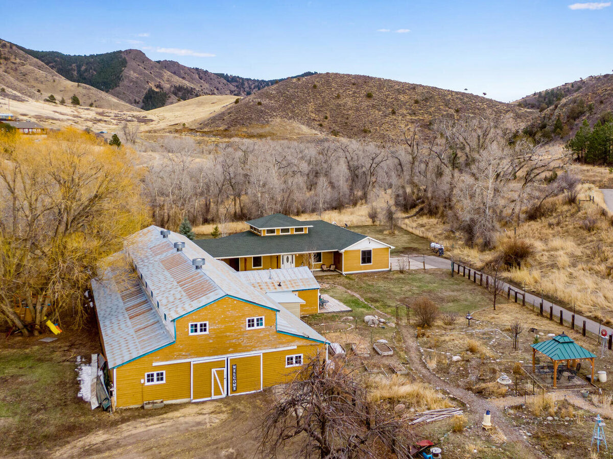 Colorado farm aerial photo