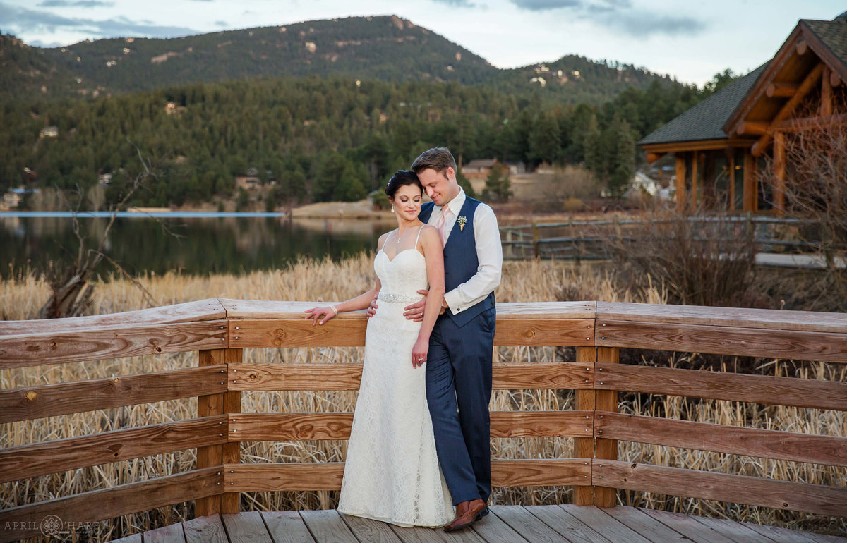 Romantic Evergreen Lake House Wedding Photography on the Boardwalk