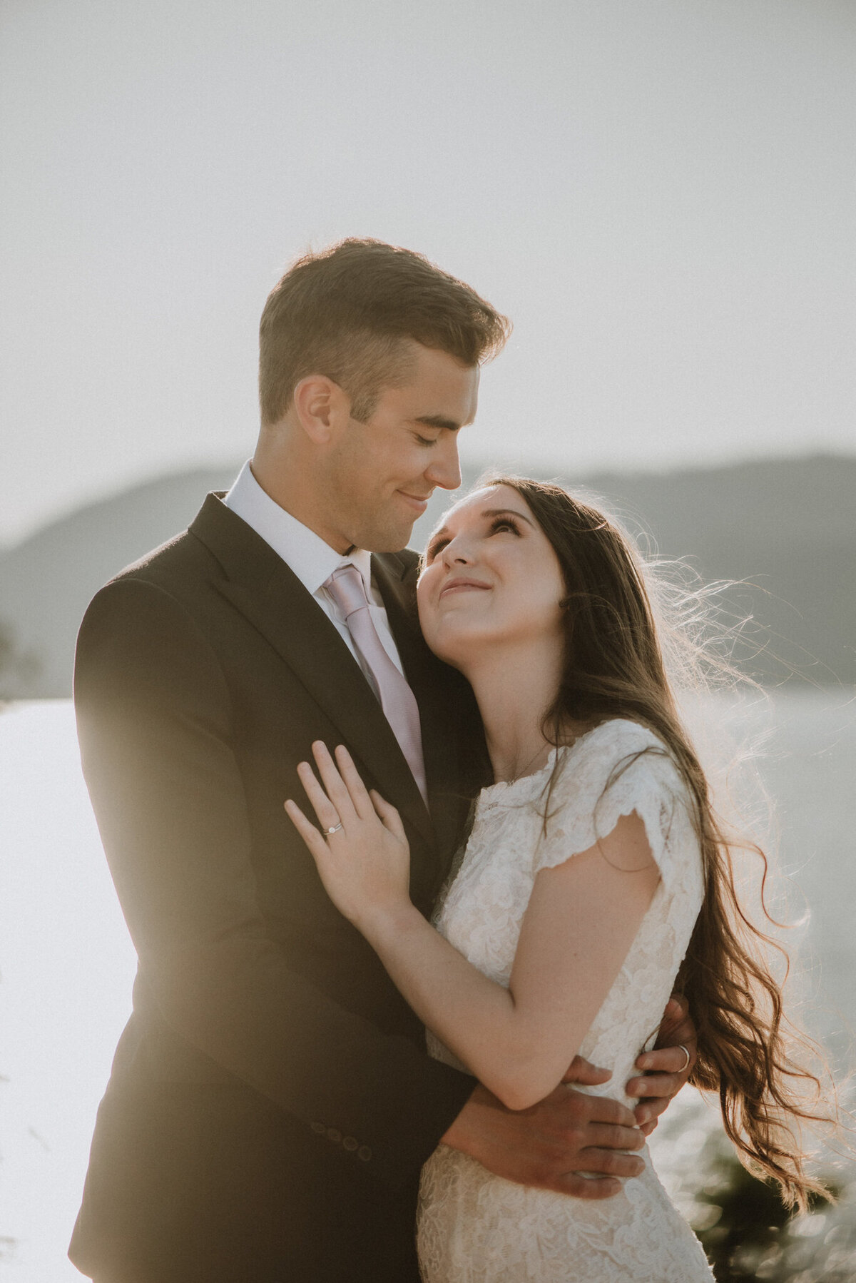 Stunning bride and groom portrait, captured by Photos by Marissa, nostalgic and romantic wedding photographer in Kelowna, BC. Featured on the Bronte Bride Vendor Guide.