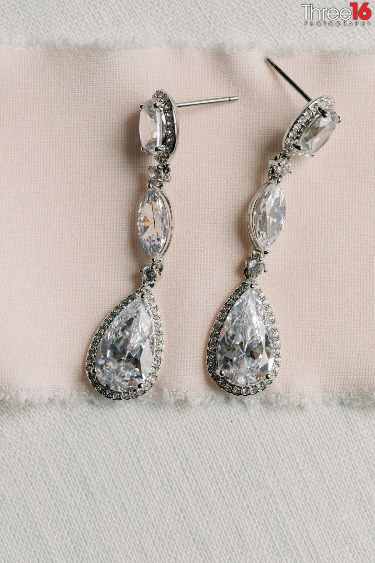Brides beautiful ceremony earrings
