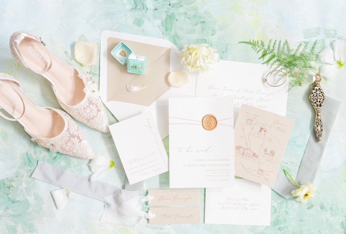 Mint Styled Wedding Invitation