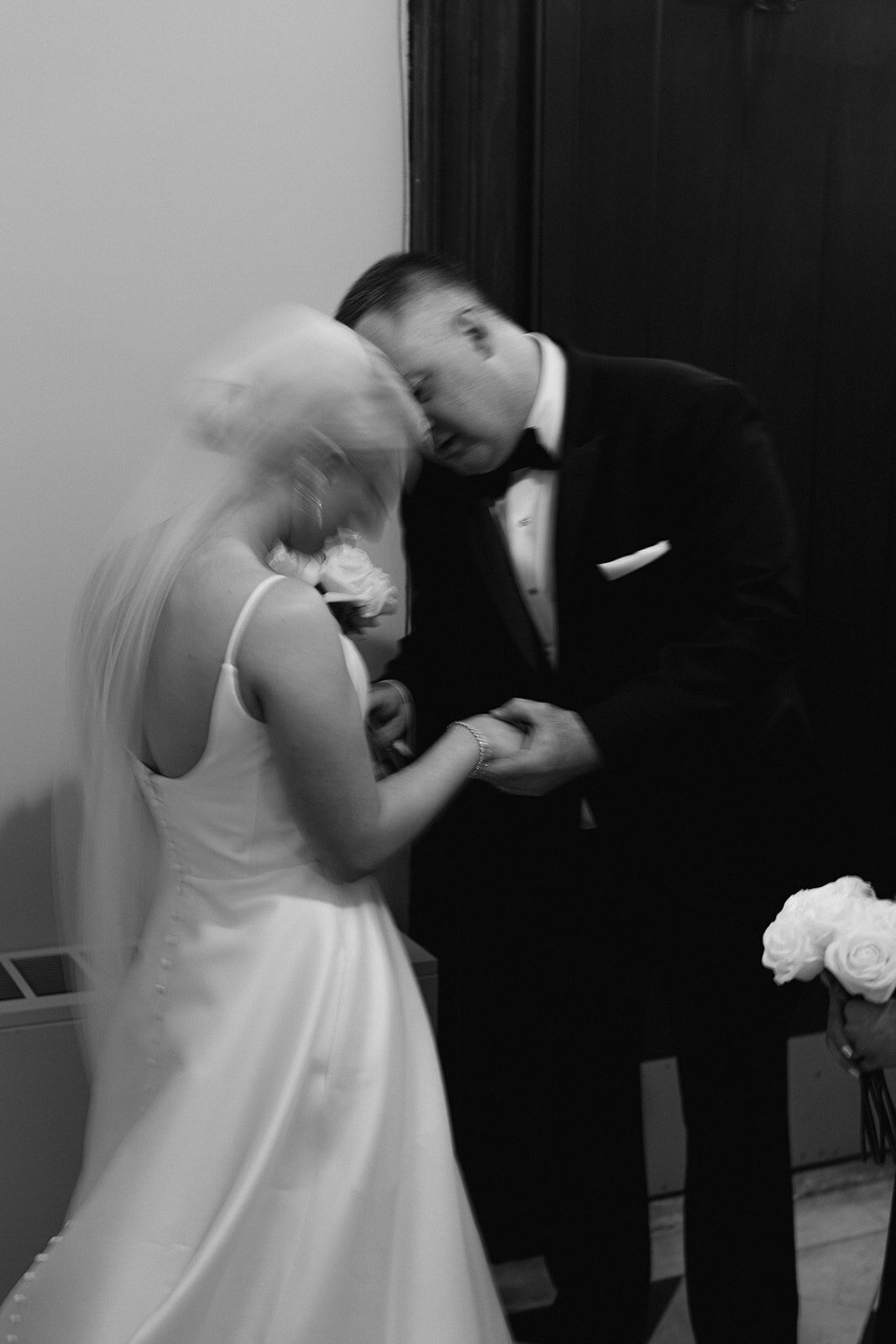Bride and groom celebrating at the Omni William Penn Hotel wedding in Pittsburgh