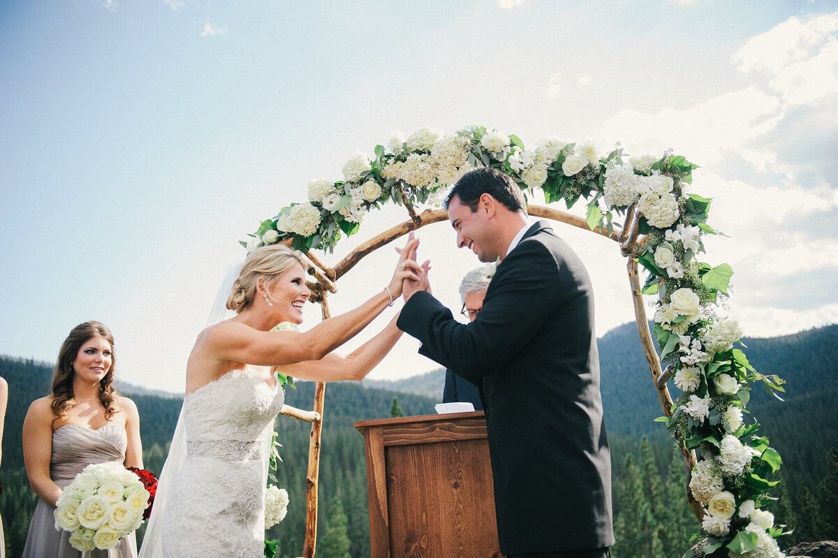 martis Camp wedding ceremony moments with couple