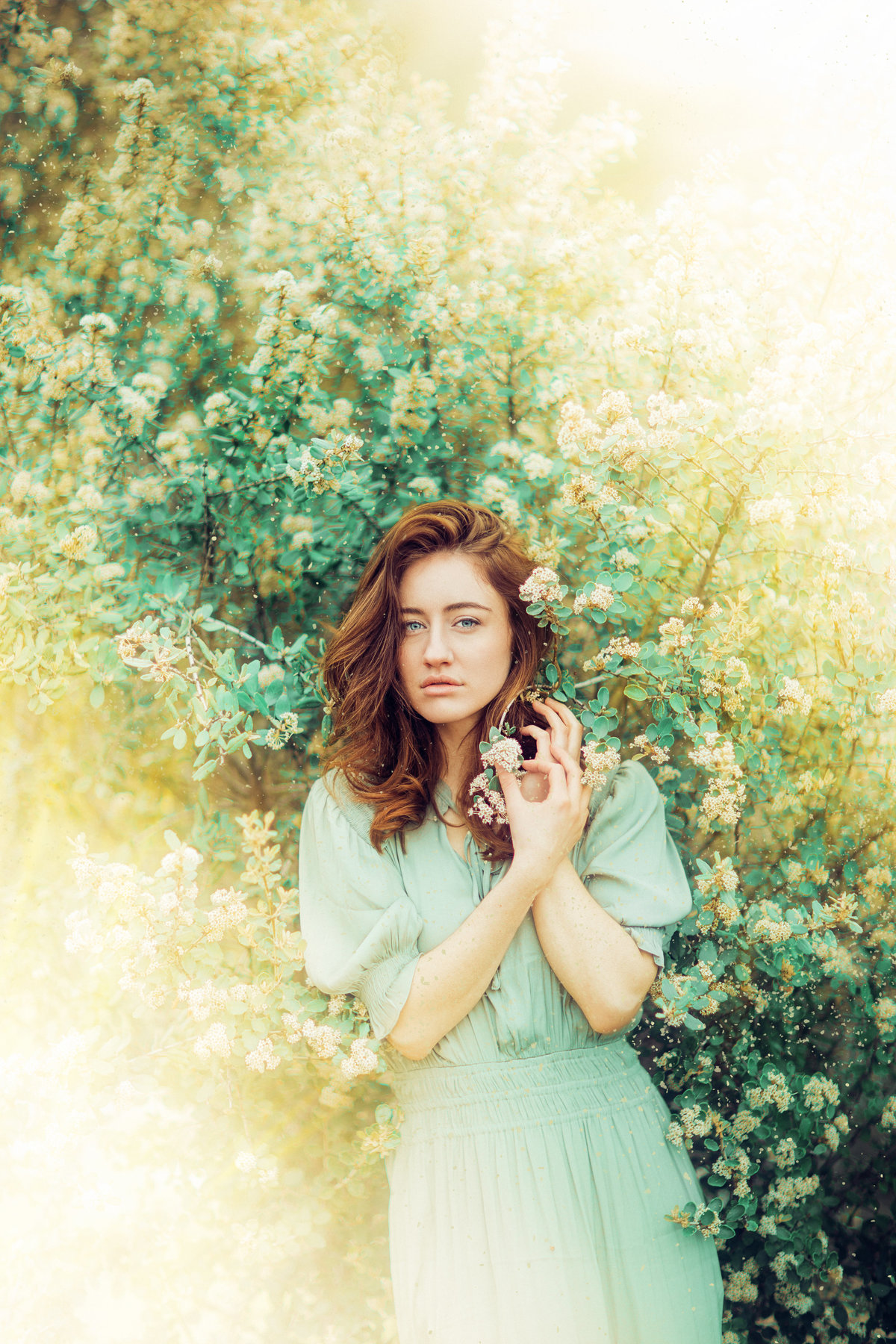 Portrait Photo Of Young Woman Holding Planted Flowers Los Angeles