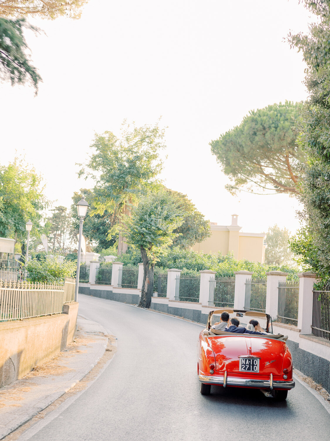 Vintage red car in Capri